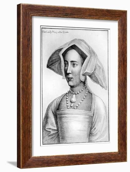 Lady Mary, 16th Century-Hans Holbein the Younger-Framed Giclee Print