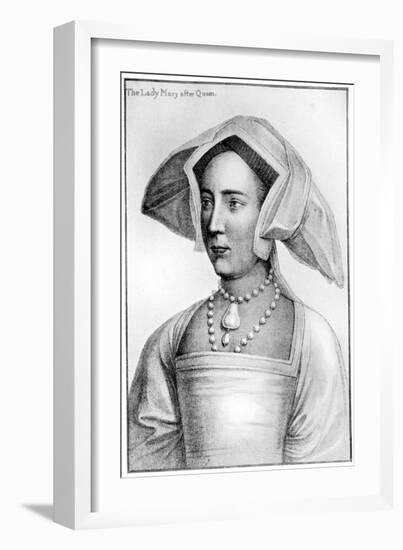 Lady Mary, 16th Century-Hans Holbein the Younger-Framed Giclee Print