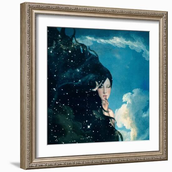 Lady Night-Paula Belle Flores-Framed Art Print