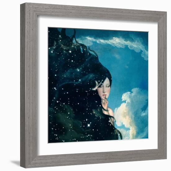 Lady Night-Paula Belle Flores-Framed Art Print