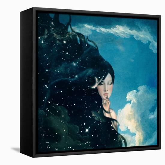 Lady Night-Paula Belle Flores-Framed Stretched Canvas