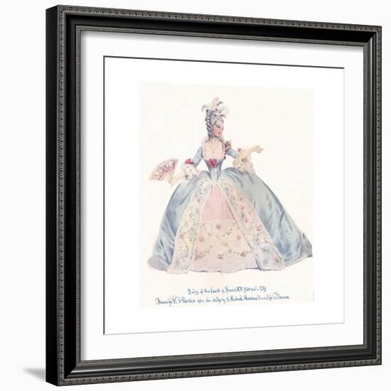 Lady of the Court of Louis XV, 19th Century-Edmund Thomas Parris-Framed Giclee Print