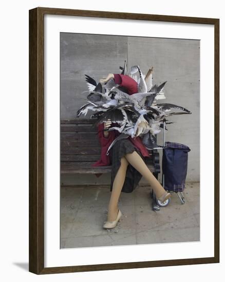 Lady of the Gulls-Banksy-Framed Giclee Print