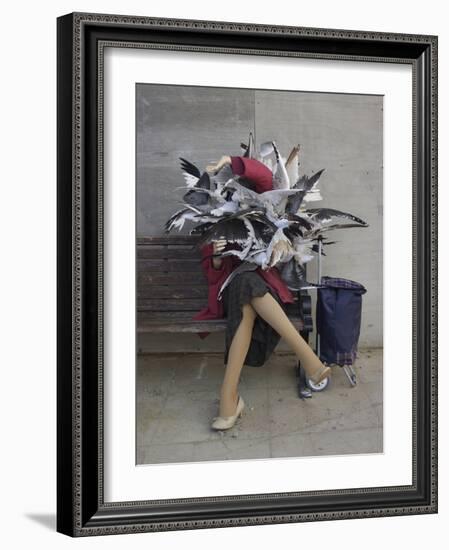 Lady of the Gulls-Banksy-Framed Giclee Print