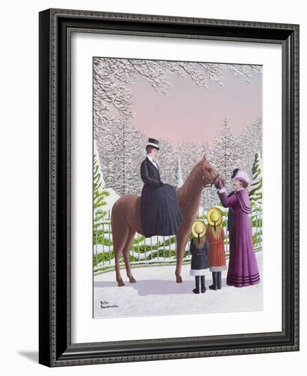 Lady on Horseback-Peter Szumowski-Framed Giclee Print