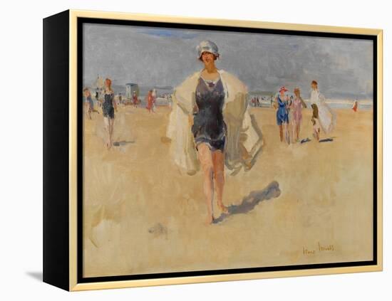 Lady on the Beach at Viareggio-Isaac Isra?ls-Framed Premier Image Canvas