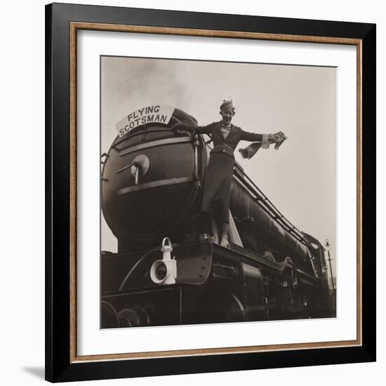 Lady on the Flying Scotsman, c.1925-30-Curtis Moffat-Framed Giclee Print