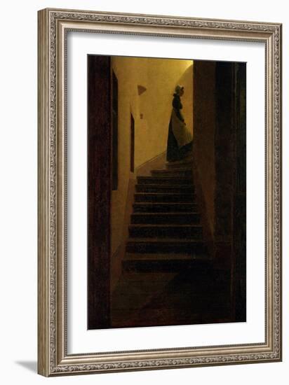 Lady on the Staircase-Caspar David Friedrich-Framed Giclee Print