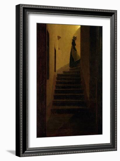 Lady on the Staircase-Caspar David Friedrich-Framed Giclee Print