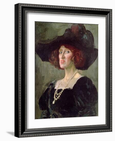 Lady Ottoline Morrell, 1919-Augustus Edwin John-Framed Giclee Print