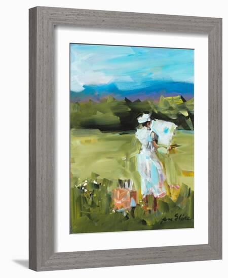 Lady Painting-Jane Slivka-Framed Art Print