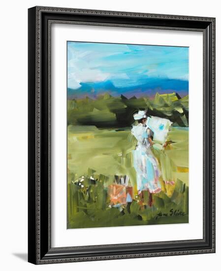 Lady Painting-Jane Slivka-Framed Art Print