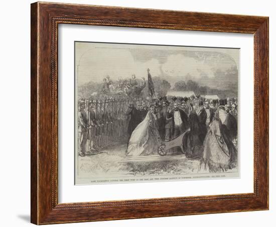 Lady Palmerston Cutting the First Turf of the East and West Junction Railway at Towcester-null-Framed Giclee Print