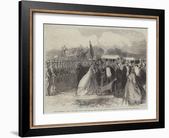 Lady Palmerston Cutting the First Turf of the East and West Junction Railway at Towcester-null-Framed Giclee Print