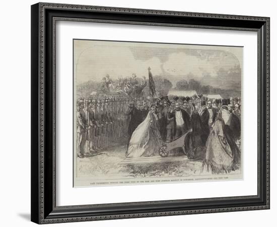 Lady Palmerston Cutting the First Turf of the East and West Junction Railway at Towcester-null-Framed Giclee Print