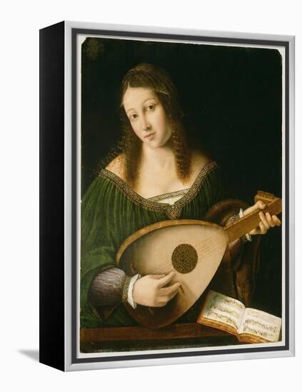 Lady Playing a Lute, c.1530-Bartolomeo Veneto-Framed Premier Image Canvas