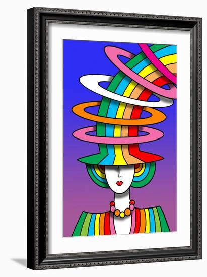 Lady Rainbow Hat-Howie Green-Framed Giclee Print