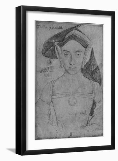 'Lady Ratcliffe', c1532-1543 (1945)-Hans Holbein the Younger-Framed Giclee Print