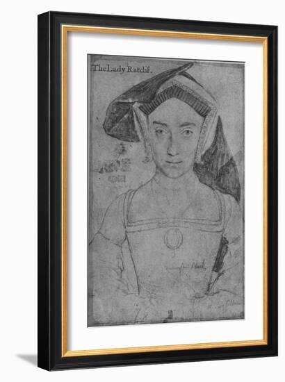 'Lady Ratcliffe', c1532-1543 (1945)-Hans Holbein the Younger-Framed Giclee Print