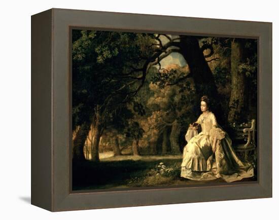Lady Reading in a Park, circa 1768-70-George Stubbs-Framed Premier Image Canvas