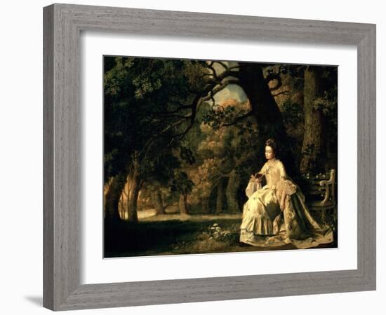 Lady Reading in a Park, circa 1768-70-George Stubbs-Framed Giclee Print