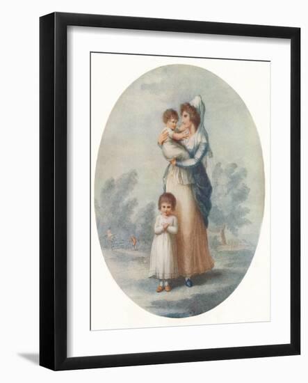 'Lady Rushout and Children', c1795-Charles Knight-Framed Giclee Print