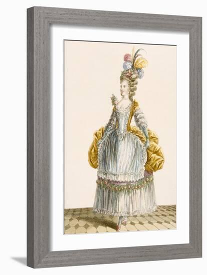 Lady's Ball Gown, Engraved by Dupin, from 'Galeries Des Modes Et Costumes Francais', 1778-Pierre Thomas Le Clerc-Framed Giclee Print