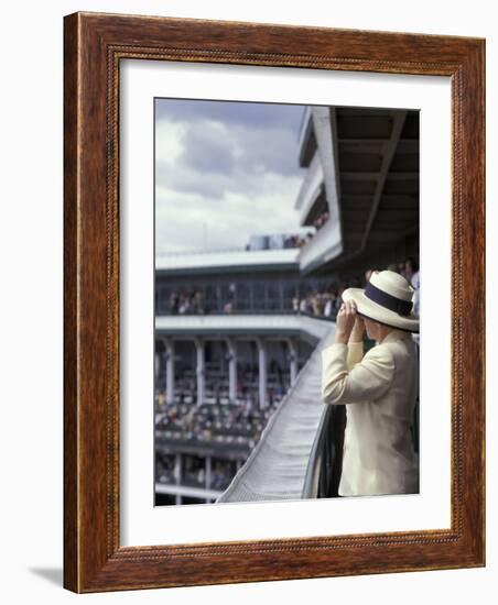 Lady's Hats, Derby Day at Churchill Downs Race Track, Louisville, Kentucky, USA-Michele Molinari-Framed Photographic Print