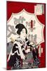 Lady Samurai with Umbrella-Kunichika toyohara-Mounted Giclee Print