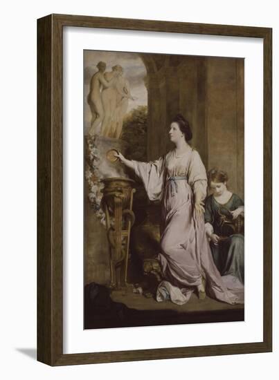 Lady Sarah Bunbury Sacrificing to the Graces, 1763-65-Joshua Reynolds-Framed Giclee Print