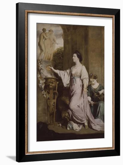 Lady Sarah Bunbury Sacrificing to the Graces, 1763-65-Joshua Reynolds-Framed Giclee Print