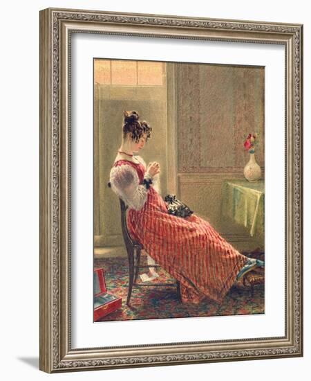 Lady Sewing, C.1830-William Henry Hunt-Framed Giclee Print