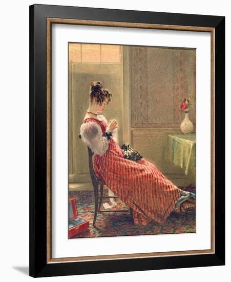 Lady Sewing, C.1830-William Henry Hunt-Framed Giclee Print