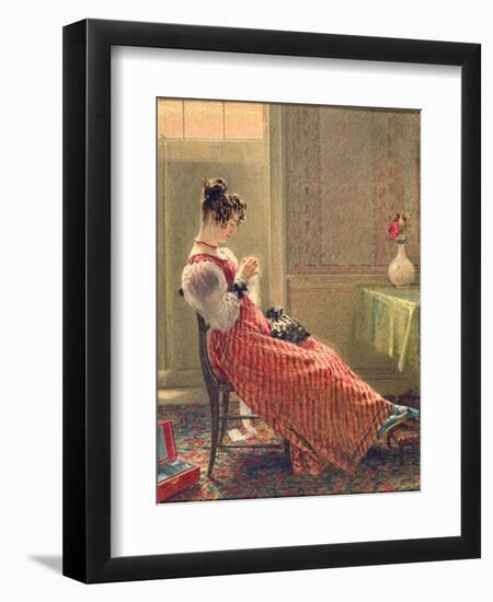 Lady Sewing, C.1830-William Henry Hunt-Framed Giclee Print