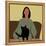 Lady Sitting with Black Cat.-Sharyn Bursic-Framed Premier Image Canvas