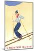 Lady Skier at Crested Butte, Colorado-null-Mounted Art Print