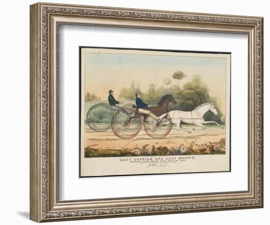 Lady Suffolk' and 'Lady Moscow', Hunting Park Course, Philadelphia, 13th June, 1850-Currier & Ives-Framed Giclee Print