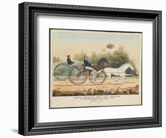 Lady Suffolk' and 'Lady Moscow', Hunting Park Course, Philadelphia, 13th June, 1850-Currier & Ives-Framed Giclee Print