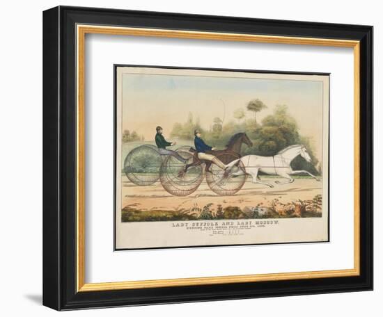 Lady Suffolk' and 'Lady Moscow', Hunting Park Course, Philadelphia, 13th June, 1850-Currier & Ives-Framed Giclee Print