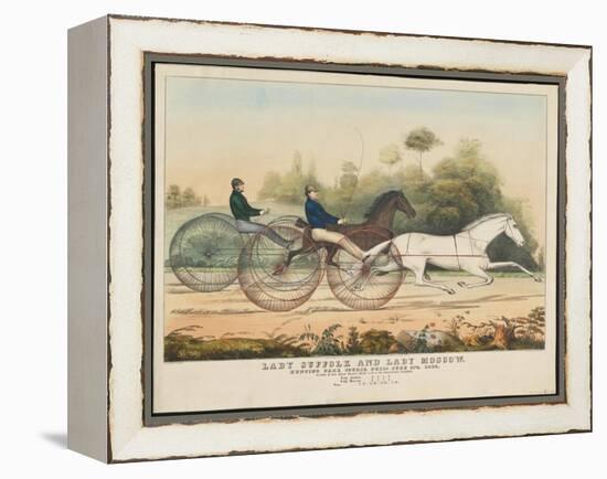 Lady Suffolk' and 'Lady Moscow', Hunting Park Course, Philadelphia, 13th June, 1850-Currier & Ives-Framed Premier Image Canvas