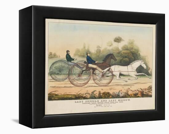 Lady Suffolk' and 'Lady Moscow', Hunting Park Course, Philadelphia, 13th June, 1850-Currier & Ives-Framed Premier Image Canvas