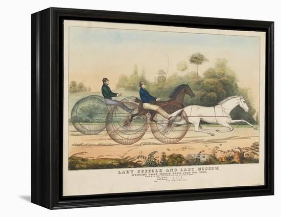 Lady Suffolk' and 'Lady Moscow', Hunting Park Course, Philadelphia, 13th June, 1850-Currier & Ives-Framed Premier Image Canvas