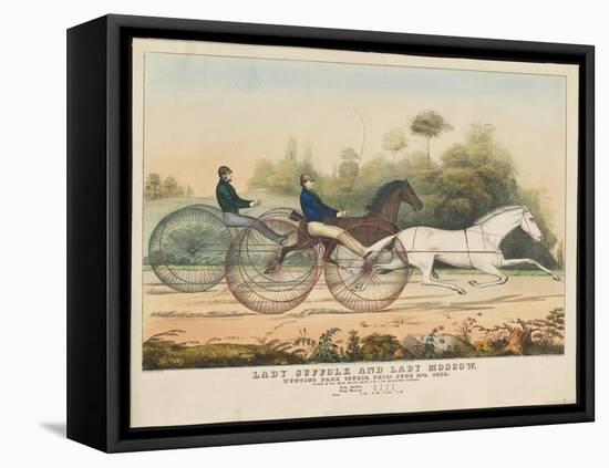 Lady Suffolk' and 'Lady Moscow', Hunting Park Course, Philadelphia, 13th June, 1850-Currier & Ives-Framed Premier Image Canvas