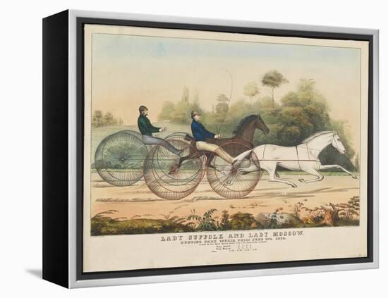 Lady Suffolk' and 'Lady Moscow', Hunting Park Course, Philadelphia, 13th June, 1850-Currier & Ives-Framed Premier Image Canvas