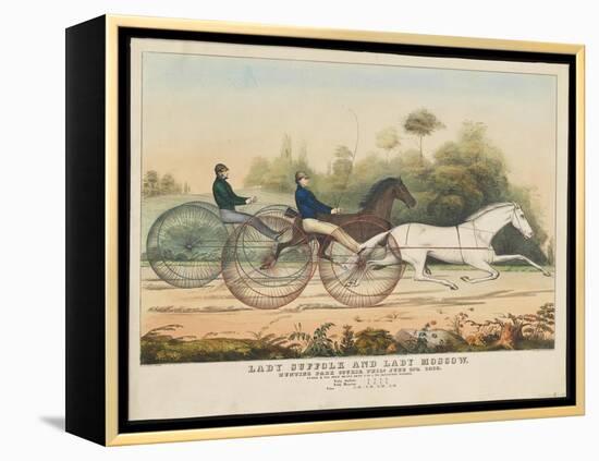 Lady Suffolk' and 'Lady Moscow', Hunting Park Course, Philadelphia, 13th June, 1850-Currier & Ives-Framed Premier Image Canvas