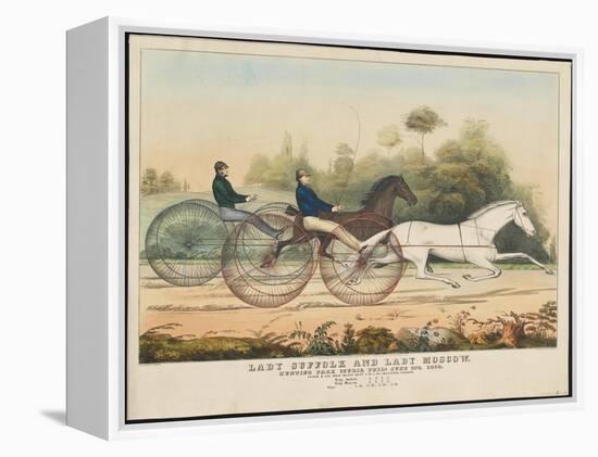 Lady Suffolk' and 'Lady Moscow', Hunting Park Course, Philadelphia, 13th June, 1850-Currier & Ives-Framed Premier Image Canvas