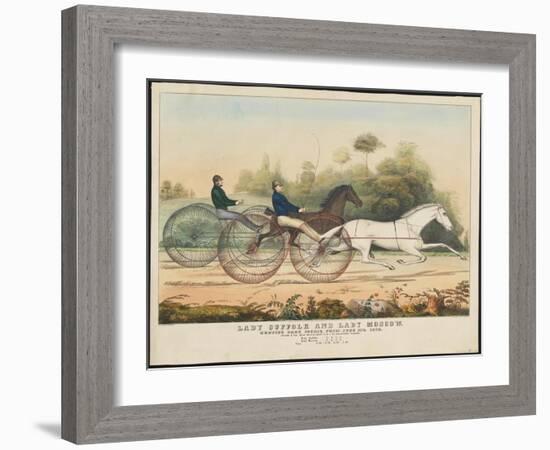 Lady Suffolk' and 'Lady Moscow', Hunting Park Course, Philadelphia, 13th June, 1850-Currier & Ives-Framed Giclee Print