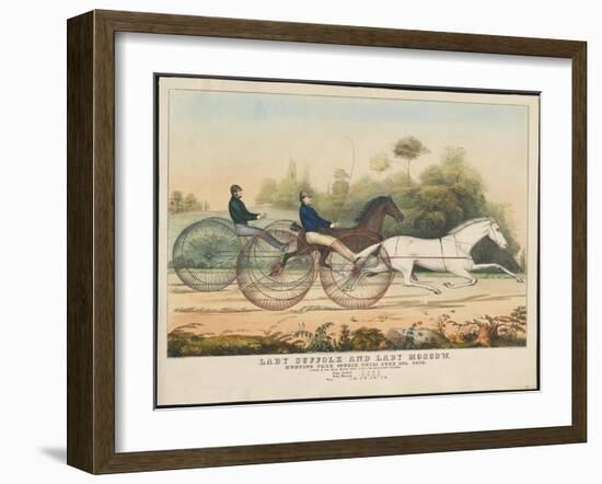 Lady Suffolk' and 'Lady Moscow', Hunting Park Course, Philadelphia, 13th June, 1850-Currier & Ives-Framed Giclee Print