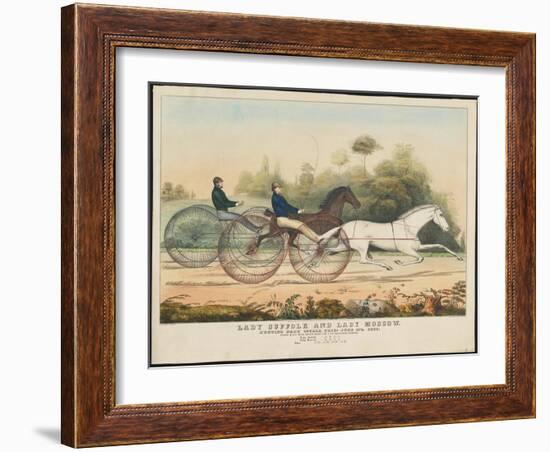 Lady Suffolk' and 'Lady Moscow', Hunting Park Course, Philadelphia, 13th June, 1850-Currier & Ives-Framed Giclee Print