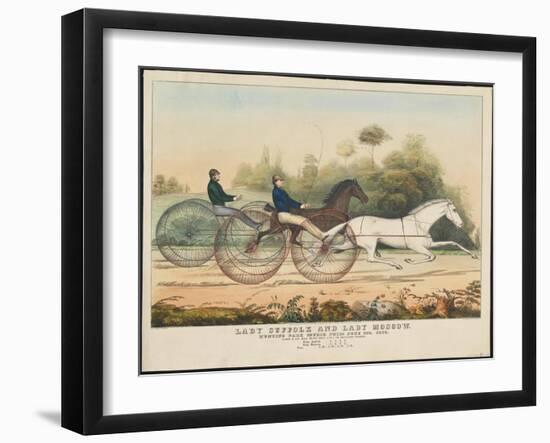 Lady Suffolk' and 'Lady Moscow', Hunting Park Course, Philadelphia, 13th June, 1850-Currier & Ives-Framed Giclee Print